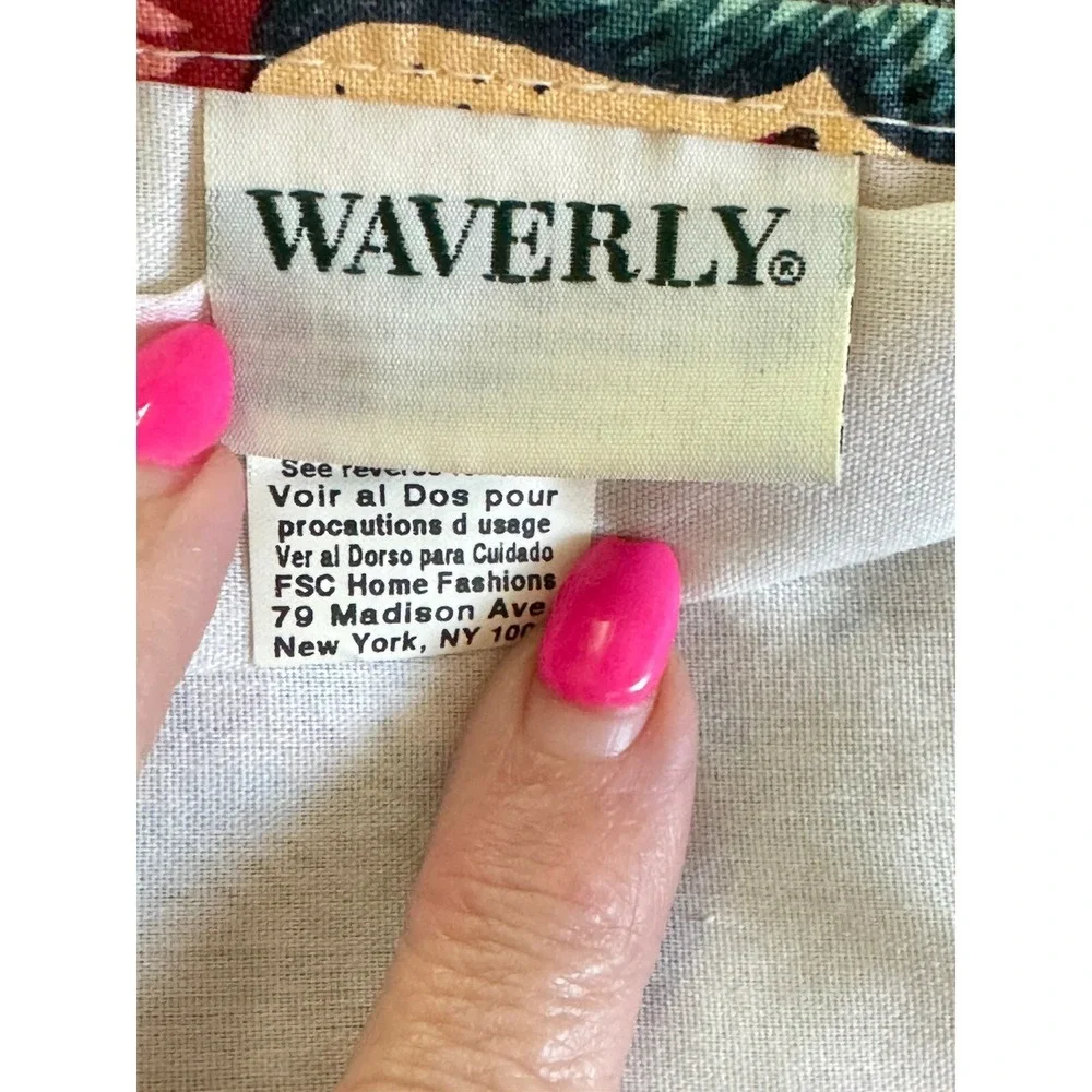 Vintage Waverly Home Fashions Floral Sweet Blue Violets Scalloped‎ Valance
